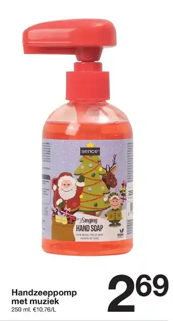 Zeeman Handzeeppomp met muziek 250 ml aanbieding