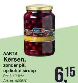 Bidfood Aarts Kersen, Zonder Pit, Op Lichte Siroop 1.7 liter aanbieding