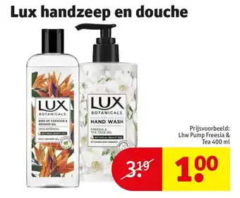 Kruidvat Lux handzeep en douche aanbieding