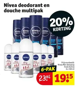 Kruidvat Nivea deodorant en douche multipak aanbieding