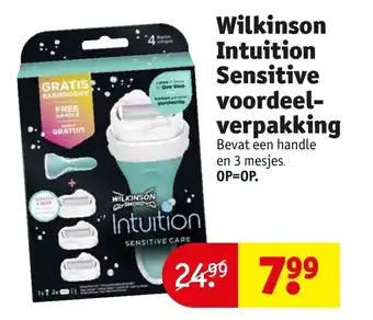 Kruidvat Wilkinson Intuition Sensitive voordeel-verpakking aanbieding