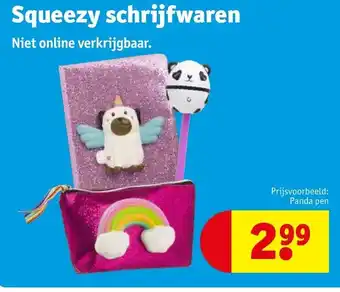 Kruidvat Squeezy schrijfwaren aanbieding