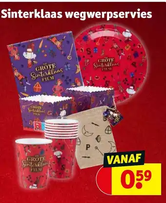 Kruidvat Sinterklaas wegwerpservies aanbieding