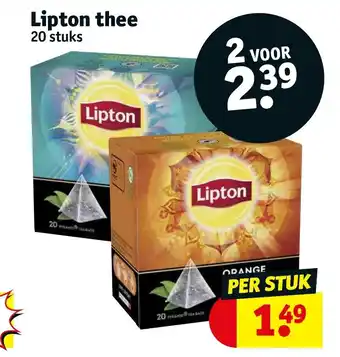 Kruidvat Lipton thee 20 stuks aanbieding