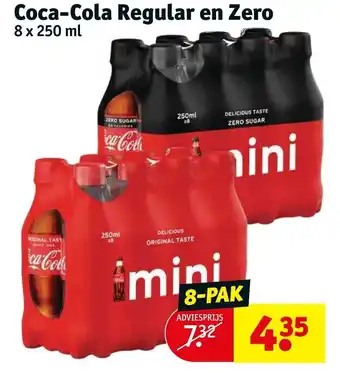 Kruidvat Coca-Cola Regular en Zero 8 x 250 ml aanbieding