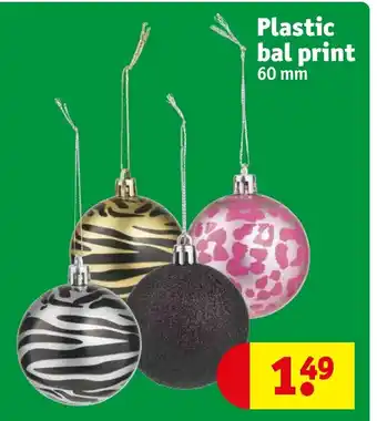 Kruidvat Plastic bal print 60 mm aanbieding