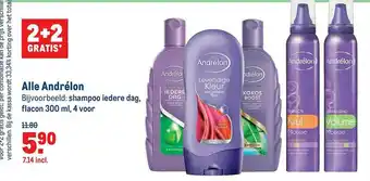 Makro Alle Andrélon 2+2 Gratis aanbieding