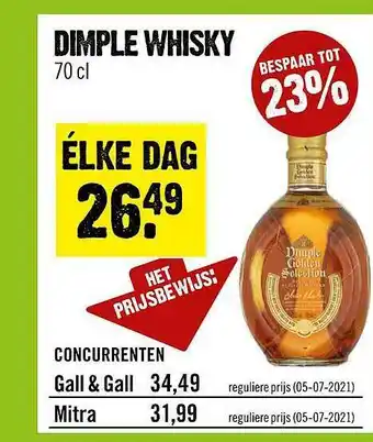 Dirck 3 Dimple Whisky aanbieding