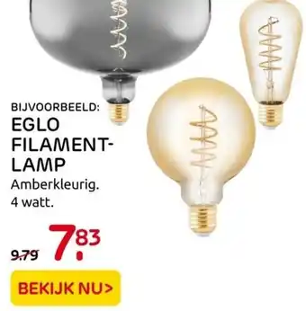 Praxis Eglo Filament-lamp aanbieding