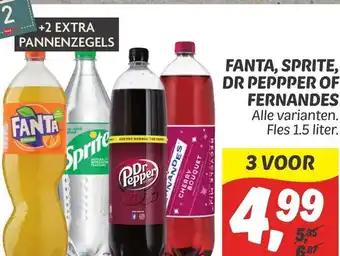 Dekamarkt Fanta, Sprite, d pepper  of fernandes aanbieding