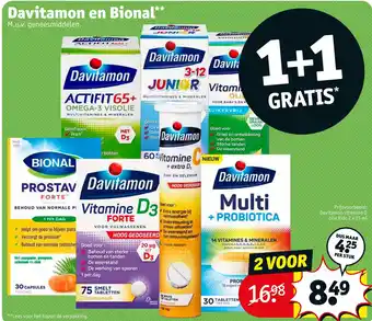 Kruidvat Davitamon en bional** aanbieding