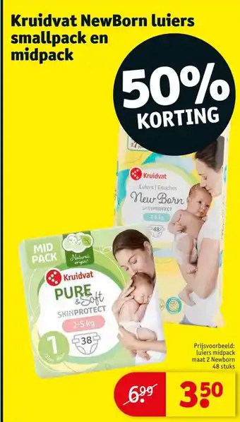 Kruidvat Kruidvat newborn luiers smallpack en midpack aanbieding