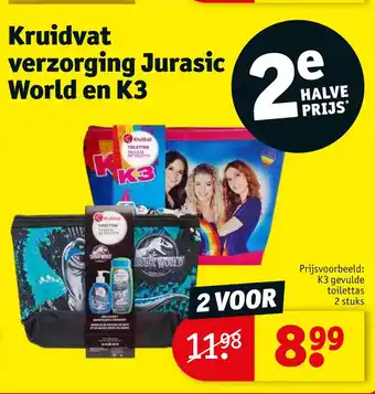 Kruidvat Kruidvat verzorging jurasic world en k3 aanbieding