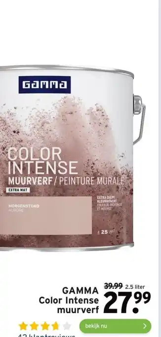 GAMMA Color Intense muurverf 2.5 liter aanbieding