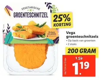 Lidl Vega groenteschnitzels aanbieding