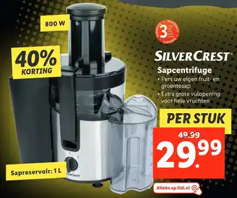 Lidl Silvercrestⓡ sapcentrifuge aanbieding