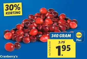 Lidl Cranberry's aanbieding