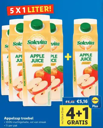 Lidl Appelsap troebel aanbieding