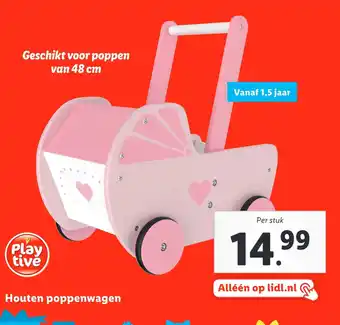 Lidl Houten poppenwagen aanbieding