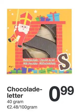 Zeeman Chocoladeletter aanbieding