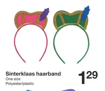 Zeeman Sinterklaas haarband aanbieding