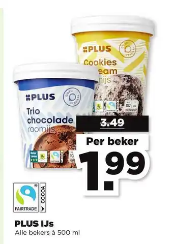 PLUS Plus ijs aanbieding