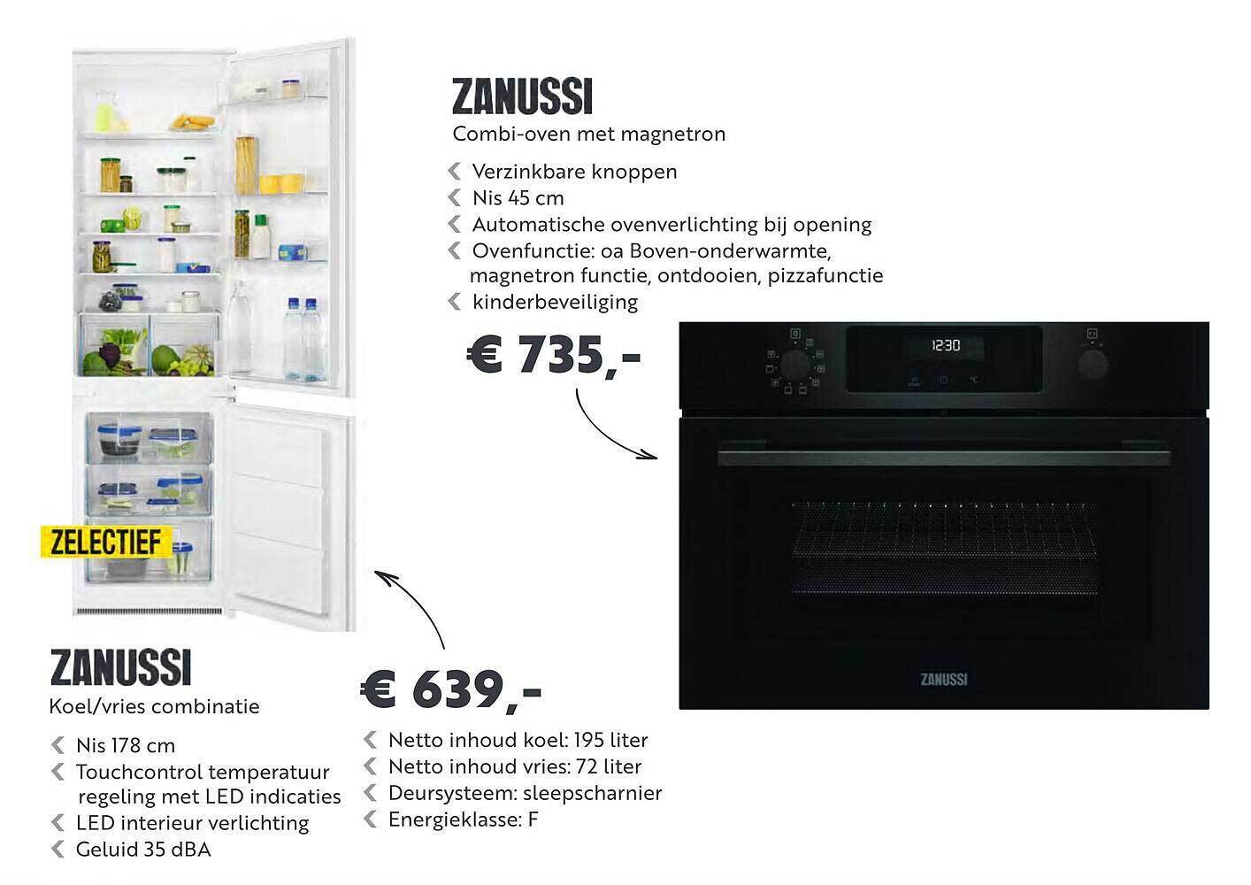 Zanussi combioven met aanbieding bij Superkeukens