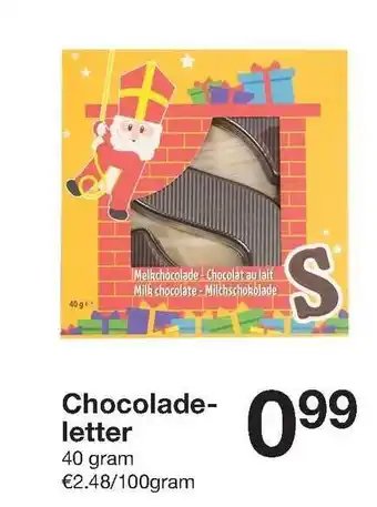 Zeeman Chocoladeletter aanbieding