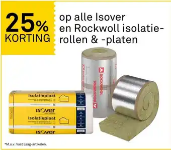 Karwei Op alle isover en rockwoll isolatie-rollen &-platen aanbieding