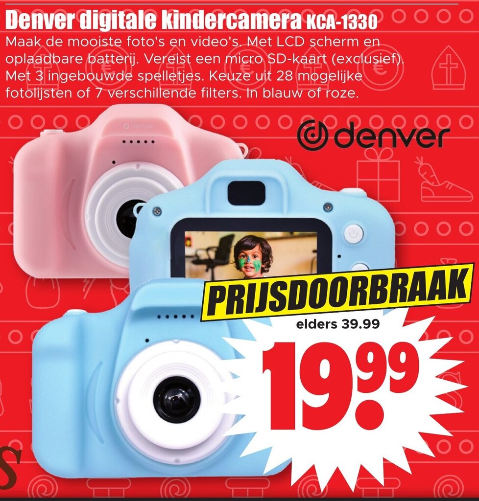 Denver digitale kindercamera KCA1330 aanbieding bij Dirk