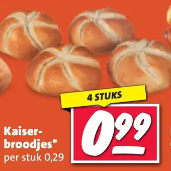 Nettorama Kaiser-broodjes* 4 stuks aanbieding