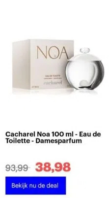 Bol.com Cacharel noa 100 ml - eau de toilette - damesparfum aanbieding