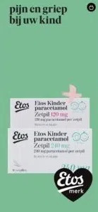 Etos Etos kinderparacetamol*** aanbieding