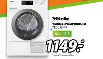 Expert Miele warmtepompdroger aanbieding