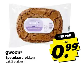 Boni G'woon Speculaasbrokken 3 plakken aanbieding