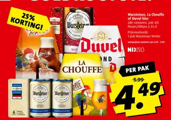 Boni Warsteiner, La Chouffe of Duvel bier aanbieding