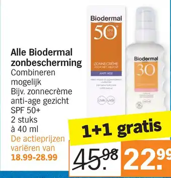 Albert Heijn Alle Biodermal zonbescherming aanbieding