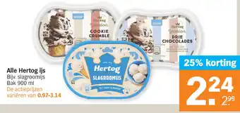 Albert Heijn Alle Hertog ijs aanbieding