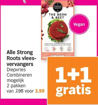 Albert Heijn Alle Strong Roots vlees- vervangers aanbieding