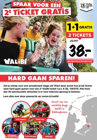 Vomar Voordeelmarkt Spaar voor een 2e ticket gratis aanbieding