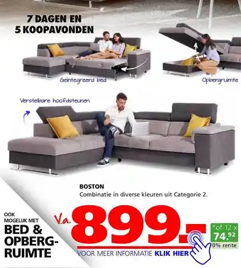 Seats and Sofas Boston hoekbank aanbieding