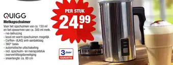 ALDI Quigg Melkopschuimer aanbieding