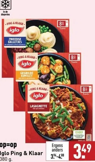 ALDI Iglo ping & klaar aanbieding