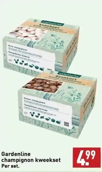 ALDI Gardenline champignon kweekset per set. aanbieding