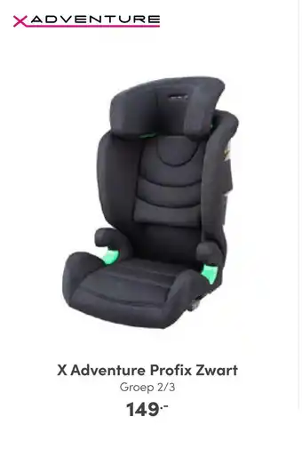 Baby & Tiener X adventure profix zwart groep 2/3 aanbieding