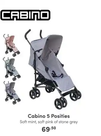 Baby & Tiener Cabino 5 posities soft mint, soft pink of stone grey aanbieding