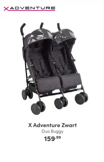 Baby & Tiener X adventure zwart duo buggy aanbieding