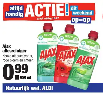 ALDI Ajax allesreiniger 650ml aanbieding