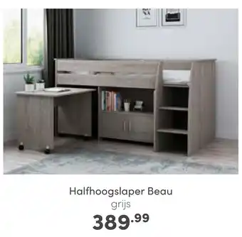 Baby & Tiener Halfhoogslaper beau grijs aanbieding