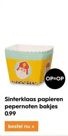 Blokker Sinterklaas papieren pepernoten bakjes aanbieding